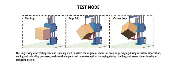 Single Wing Packaging carton Box Drop Tester