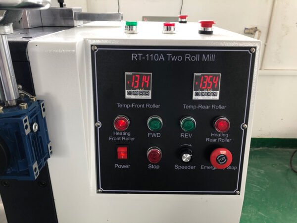 button type two roll mill