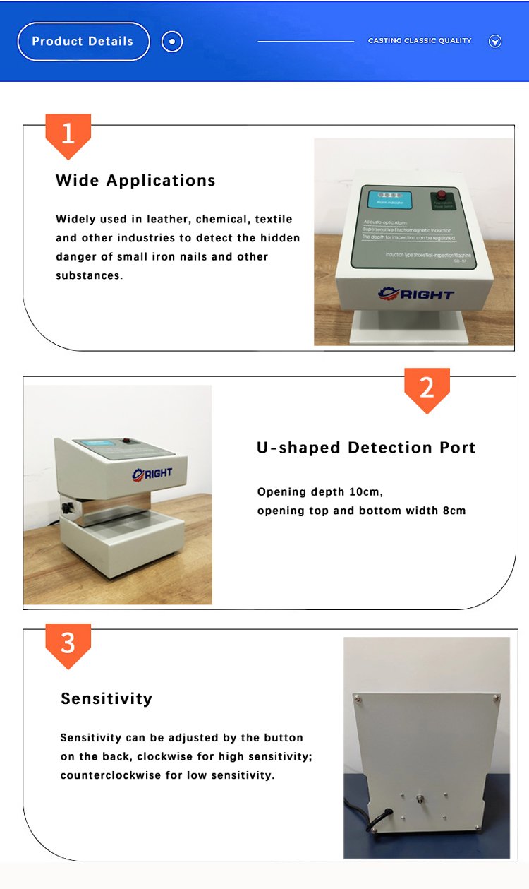 Toe needle metal detector