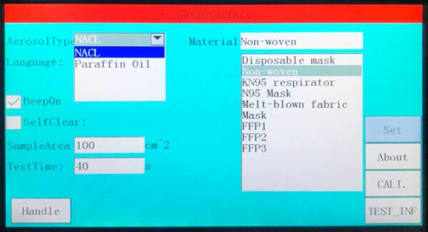 Particle Filtering Efficiency Tester