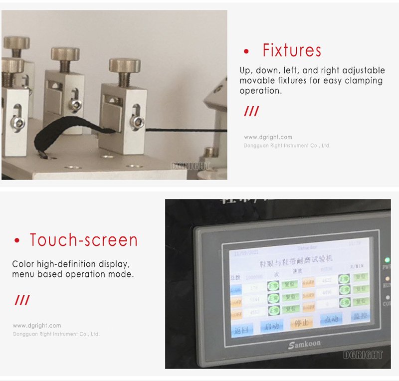 Shoe Hole Eyelet and Shoelace Abrasion Testing Machine