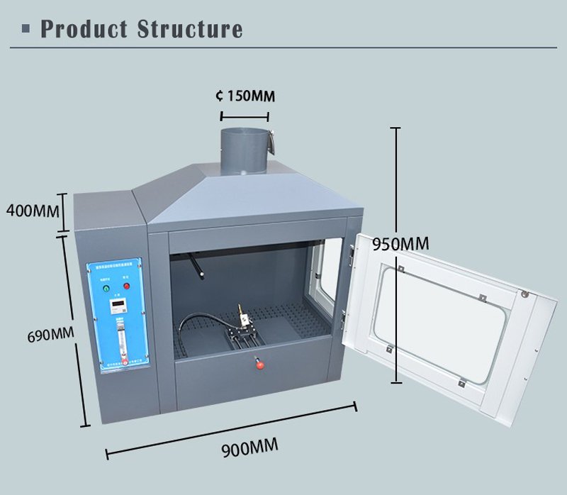 EN ISO 11925 Direct Impingement Building Material Flammability Tester