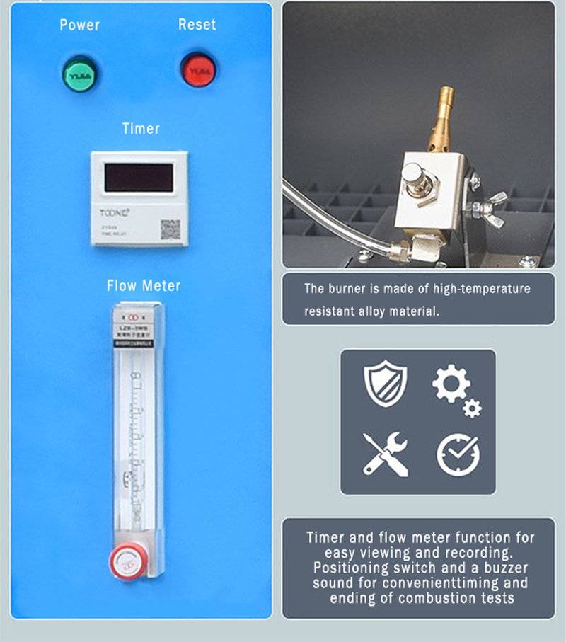 EN ISO 11925 Direct Impingement Building Material Flammability Tester