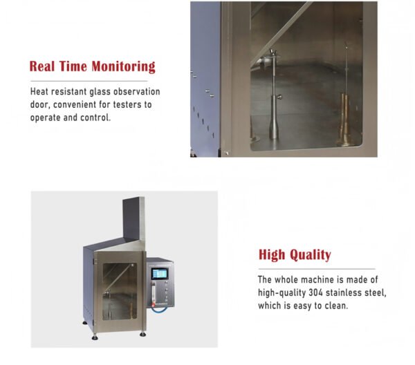 Textile Flammability Test Chamber （large 45°）