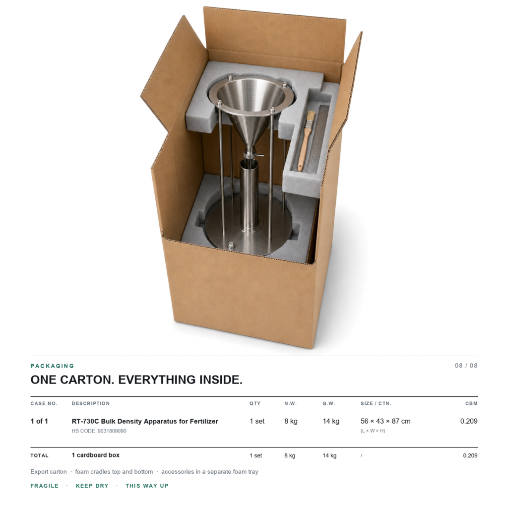 ISO 3944 Loose Bulk Density Tester